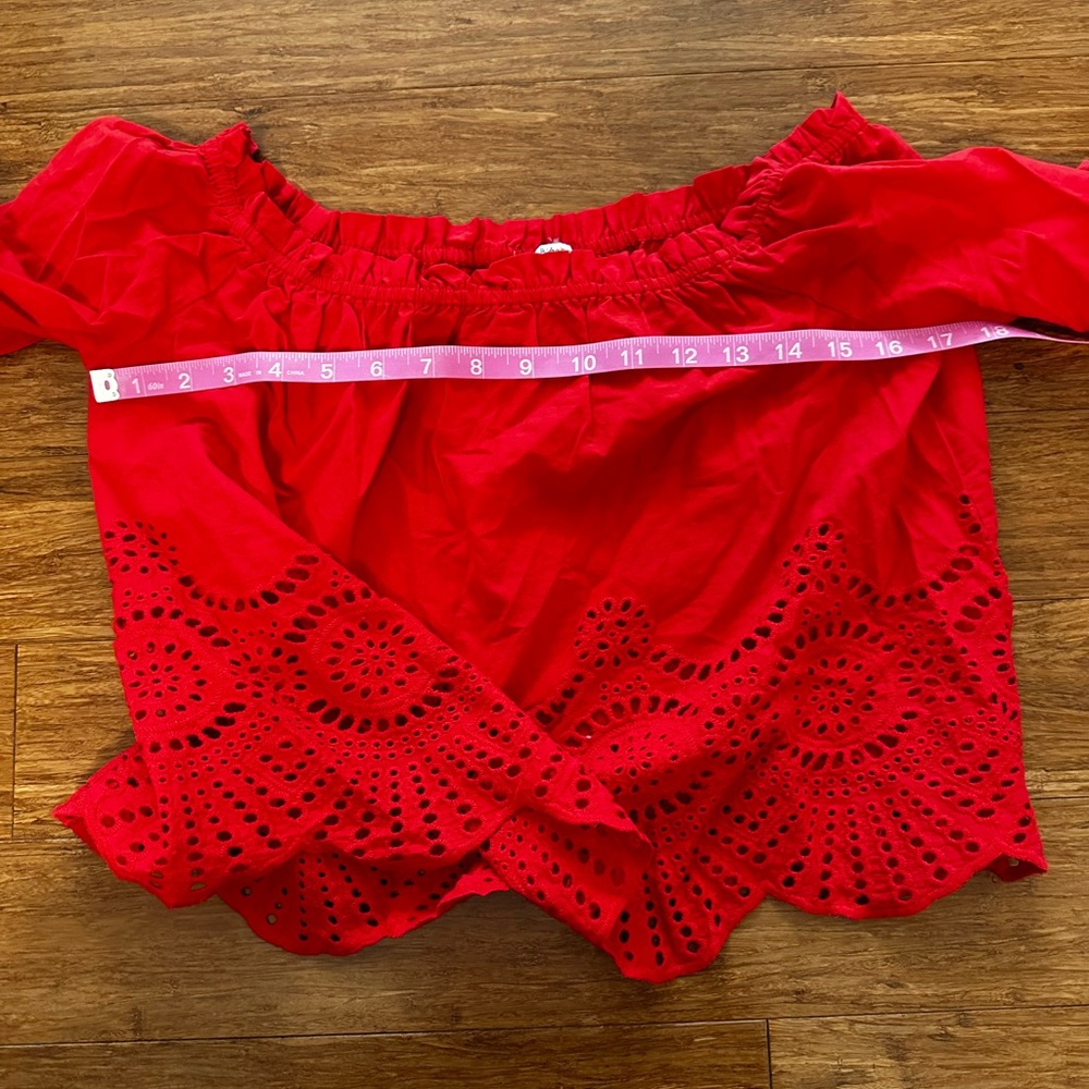 Blashe Red Off the Shoulder Top Size Medium - Picture 5 of 5